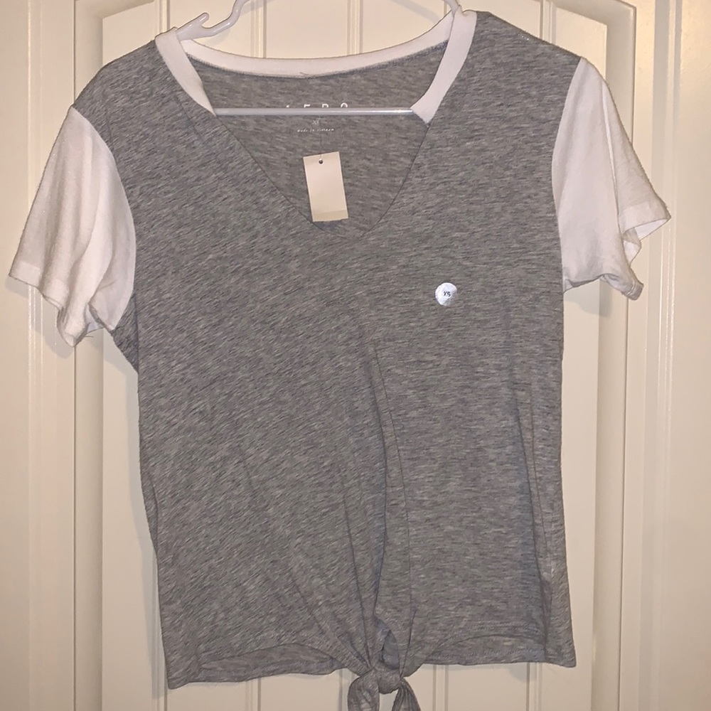 Grey and White Tee